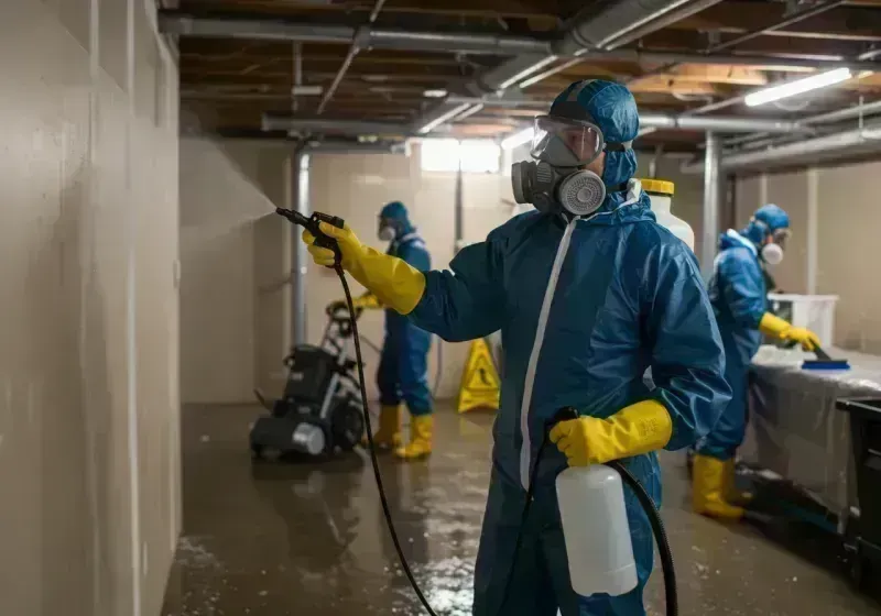 Basement Sanitization and Antimicrobial Treatment process in Crest Hill, IL