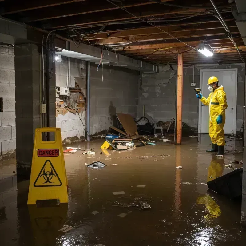 Flooded Basement Electrical Hazard in Crest Hill, IL Property